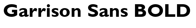 Garrison Sans BOLD