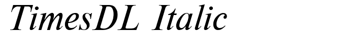 TimesDL Italic