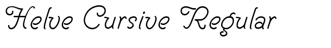 Helve Cursive Regular