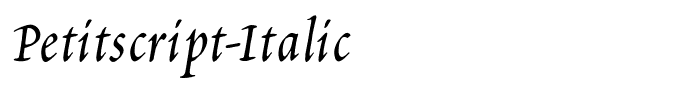 Petitscript-Italic