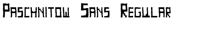 Paschnitow Sans Regular