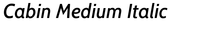 Cabin Medium Italic