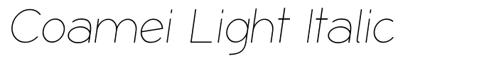 Coamei Light Italic