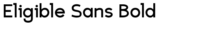 Eligible Sans Bold