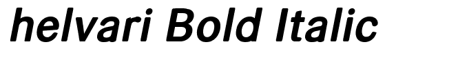 helvari Bold Italic