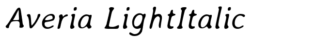 Averia LightItalic