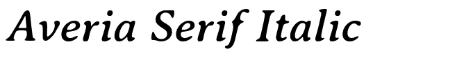 Averia Serif Italic