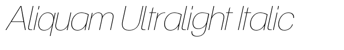 Aliquam Ultralight Italic