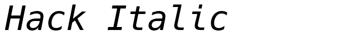 Hack Italic