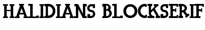 Halidians Blockserif Regular