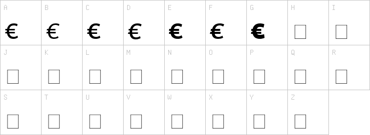 Uppercase characters