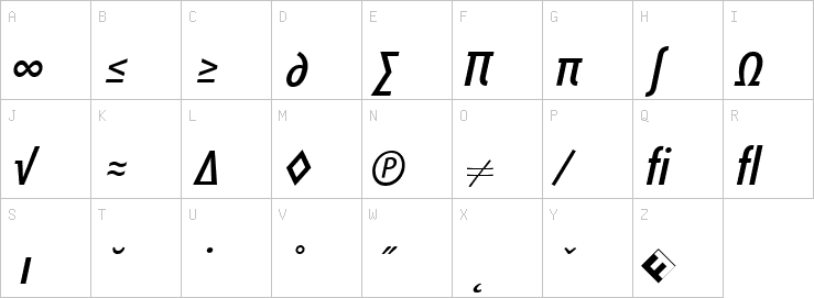 Uppercase characters