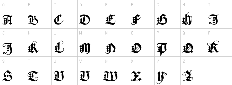 Uppercase characters