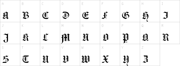 Uppercase characters