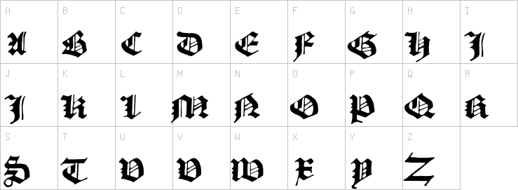 Uppercase characters