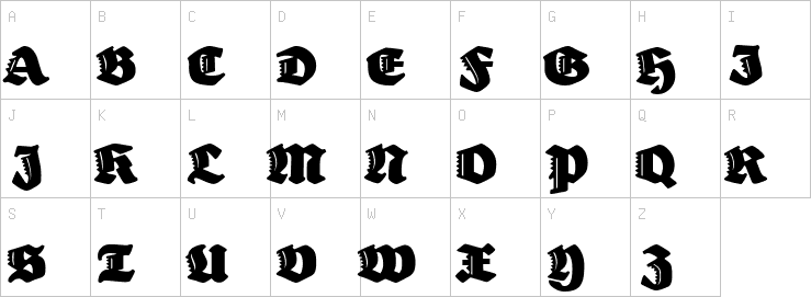 Uppercase characters