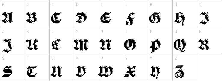 Uppercase characters