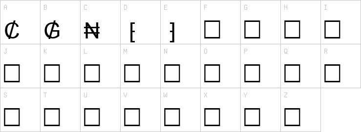 Uppercase characters