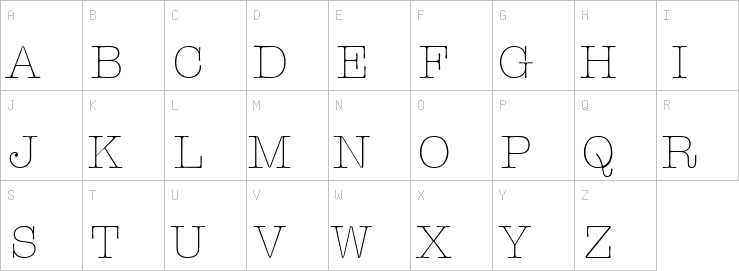 Uppercase characters