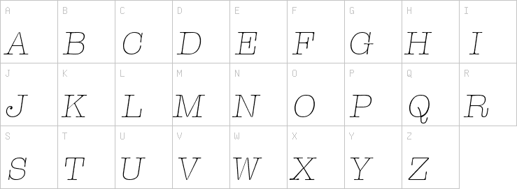 Uppercase characters