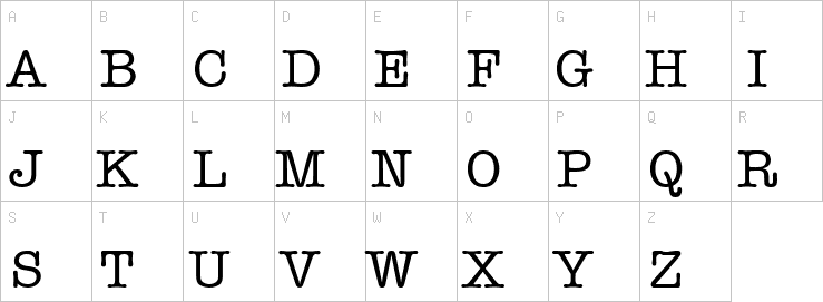 Uppercase characters