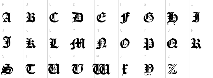 Uppercase characters