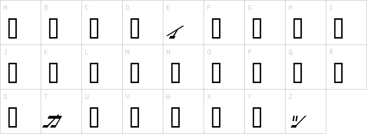 Uppercase characters