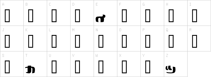 Uppercase characters