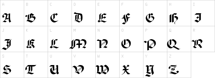 Uppercase characters