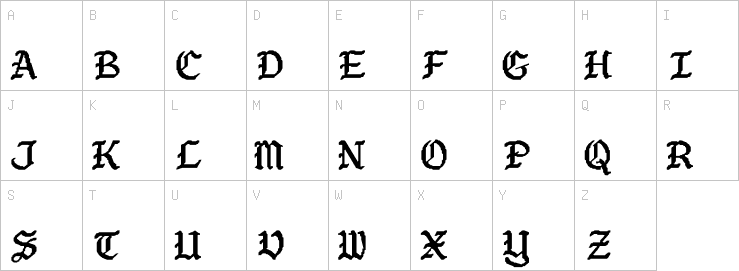 Uppercase characters