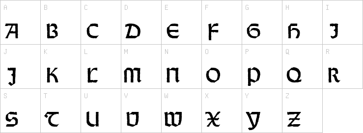 Uppercase characters