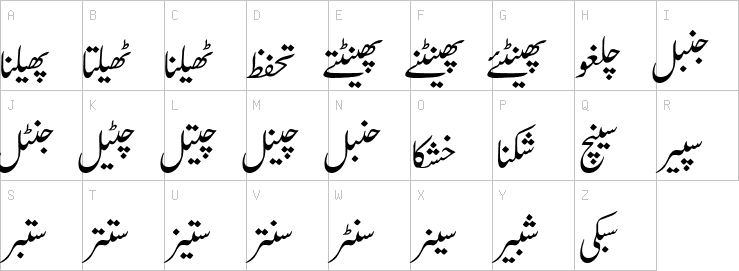 Uppercase characters