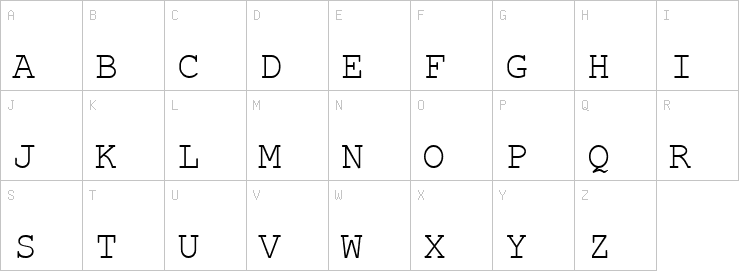 Uppercase characters