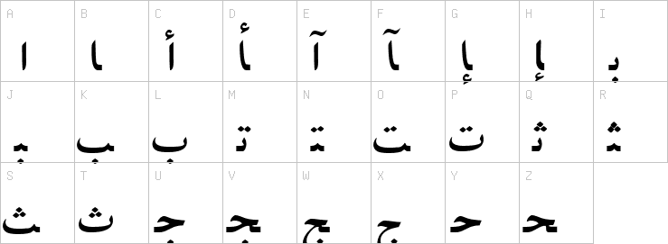 Uppercase characters