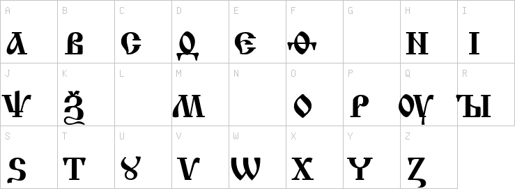 Uppercase characters