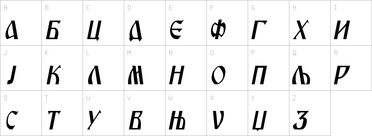 Uppercase characters