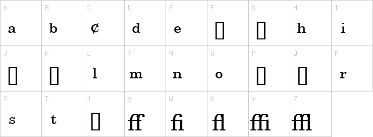 Uppercase characters