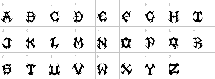 Uppercase characters