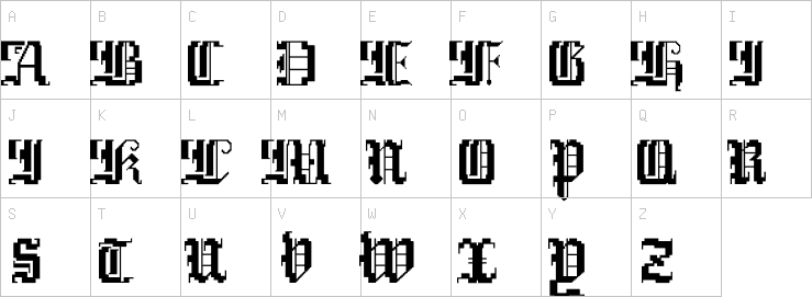 Uppercase characters