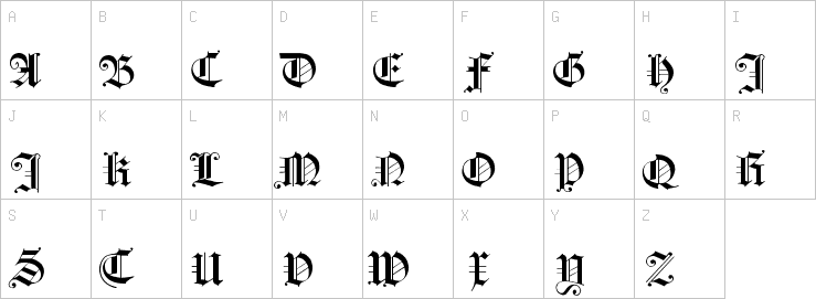 Uppercase characters